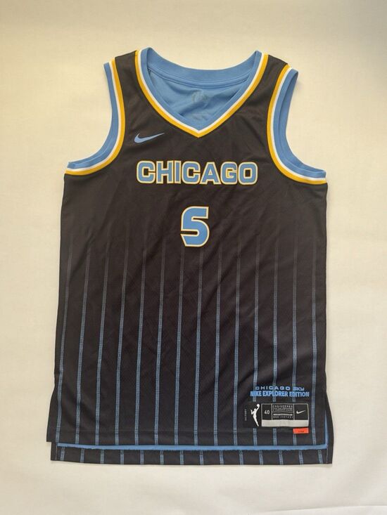 Nike Tops - Nike Chicago Sky Angel Reese #5‎ Explorer Edition WNBA Jersey Black Womens Small